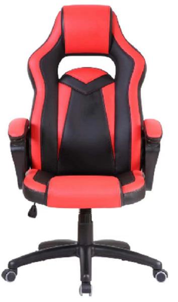 Sleek Black And Red PU Design 350mm Nylon Base With PU Castors Tilt Mechanism