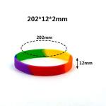 Custom Logo/Letter/Word/Pattern Printed Silicone Bracelets Promotion Multi Color