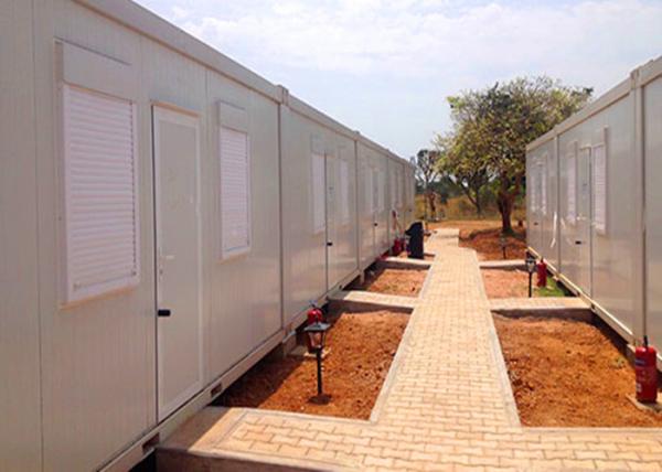 Shutter Windows Storage Container Houses , Freight Storage Containers With