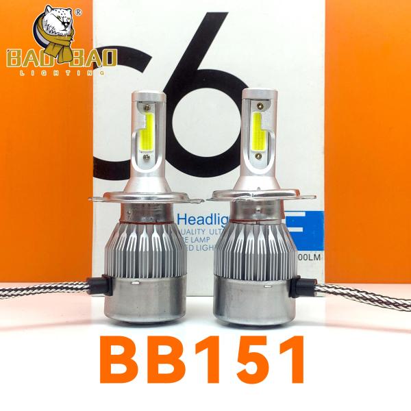 C6 H4 White Yellow Dual Color Universal LED Headlight Bulb For Motorcycle Spare