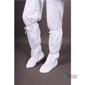 Wholesale New Arrives Cleanroom Soft Sole Static Dissipative White With Stripe Antistatic ESD Knee Sock Boots from china suppliers