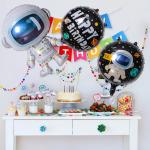 Wholesal New Design Spaceman Foil Balloon Round Spaceman Space Ship 18 Inch