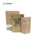 Multilayer Kraft Paper Zipper Bags Customizable Stand Up Resealable For Candy
