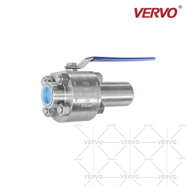 Round Bar Class 150 3 Inch Threaded Ball Valve 316ss Forged 100mm Nipple Three