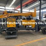 Both Mud Pump DTH Air Drilling RCF220W Rotary Rig - 100 To 220 Meter Capability