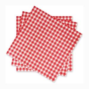 China Plaid Pattern Paper Tissue Napkins For Lunch Kitchen Household on sale