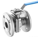 DIN 2pc Floating Type Stainless Steel Ball Valve With ISO5211 Direct Flange End