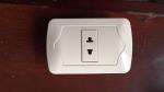Electrical Outlet 1 Gang Socket Ivory Color With Copper Parts And Silver Contact