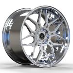 Clear Brushed Disc 2 PC Aluminum Alloy Rims Polished Barrel 18 19 20 Inches
