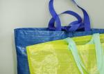 Extra Large PP Woven Shopping Bag Blue Color 65 x 58 x 32cm With Double Handles