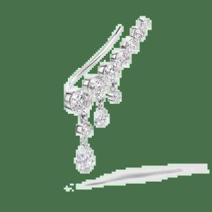 Wholesale 0.7 Carats Lab Created Diamond Hoop Earrings VVS Clarity HPHT Pear Cut from china suppliers