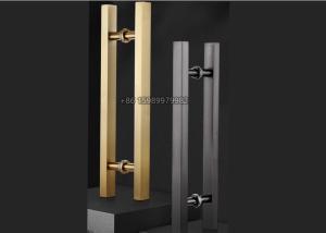 Wholesale Brushed Stainless Steel Front Door Handles SUS201 27.5in With Square Tubes from china suppliers