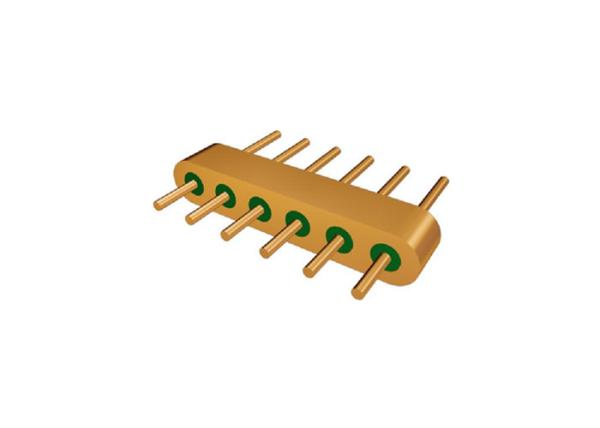 6 Pins Hermetic Glass To Metal Seal Connectors Multi-pin Headers Spacing 1.27mm