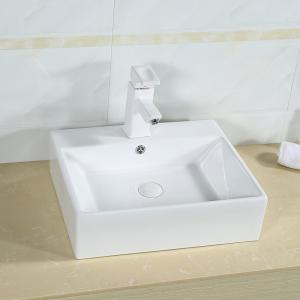 Wholesale Integrated Square Counter Top Bathroom Sink 50cm Hand Wash Basin Anti Acid from china suppliers
