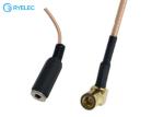 Female Aux 3.5mm AUX Audio Stereo Jack To Right Angle SMB Female Connector Cable