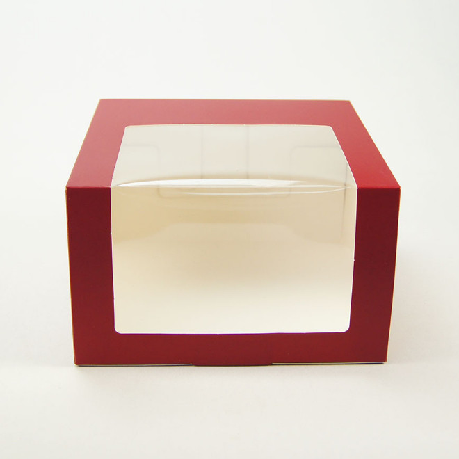 Reusable Cookie Dessert Packaging Box Clear Window Paper Cupcakes Boxes With Inserts