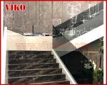 Double Steel Plate Staircase VK15S Railing tempered glass, Handrail b eech