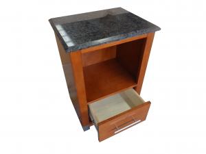 Wholesale Stone Top Wooden Hotel Bedside Tables One Drawer For Bedroom MDF Board from china suppliers
