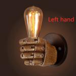 LED Retro Wall Lamp Cafe Bedroom Creative Fist Resin Light wall mounted led