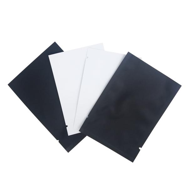 Colored Matte Black White Mylar Foil Vacuum Sealable Heat Sealable Pouch Bags