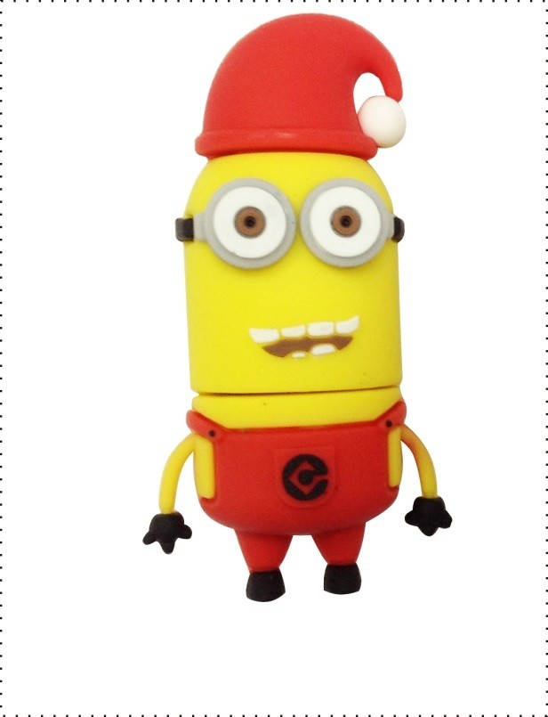 Cute Shaped Minions Cartoon Character PVC Usb Flash Drive USB 2.0 And 3.0