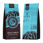 Plastic Customized Zipper Coffee Bag Packaging Glossy Printing Flat Bottom Pouch