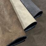 Simulated PU Microfiber Leather For Shoe Retro Burnt Bark Pattern