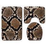 Animal Leopard Patterned Three Piece Bathroom Mats Rugs OEM ODM