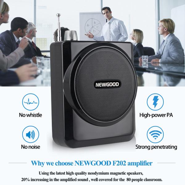 FM Wireless Headset Microphone Voice Amplifier Loudspeaker For Training,Sports