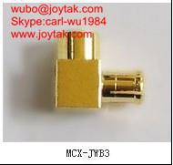 Wholesale High quality gold plated MCX plug right angle coaxial adapter MCX-JW-B3 from china suppliers