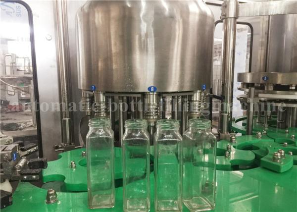 ISO Small Glass Bottle Filling Machine For Fruit Pulp Juice / Flavored Water /
