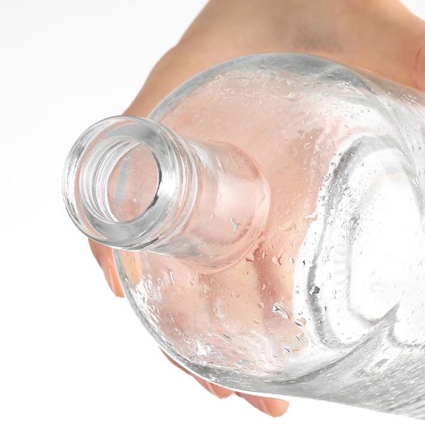 Hot Stamping Customize Attractive Unique Shape Type Liquor Bottle Glass With