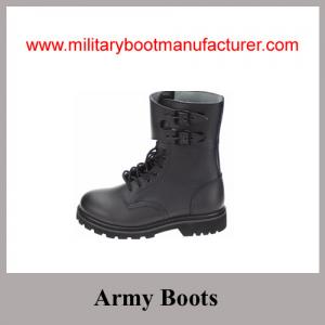 China Wholesale China Made Black Full Grain Leather Goodyear Military Combat Boot used for Togo Army on sale