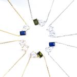 Hot Selling 925 Silver Cushion Cut Sapphire and Rectangle Cut White Zircon Color