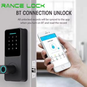 Wholesale Keyless Tuya Wifi Lock Tuya 35mm - 60mm Fingerprint Door Lock For Hotel from china suppliers