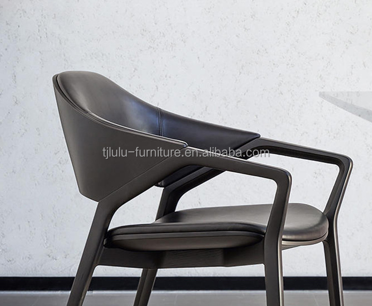 Nordic Design Modern Solid Wood Leather Dining Room Restaurant Chair in White/Black/Red Wine/Red for Sturdy Seating 2023