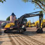 Tracked EC210 Second Hand Volvo Excavators 21 T Building Earth Excavating