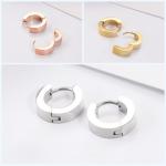 Hot Sale stainless steel earrings women black hoop earrings for girl or boy