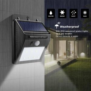 China 6000K Security Solar Motion Sensor Lights Outdoor With 1200mah Lithium Battery on sale