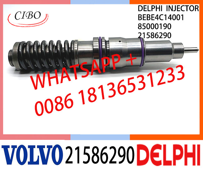 21586290 BEBE4C14001 85000190 Common Rail Fuel Diesel Injector BEBE4C14001 85000190 21586290 E1 for VOL 9.0 LITRE TRUC