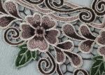 Venice Lace Applique Multi Color Lace Collar Applique With Floral Embroidery For