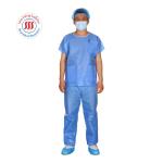Multi Layer Nurse Hospital Surgical Scrubs SMS Blue Disposable Gown With 3