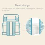 Baby Essentials Hanging Washable Diaper Caddy With 2 Velcro Straps