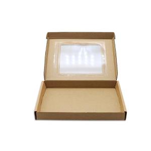 Wholesale shipping paper box for clothes t-shirt for clothes mail paper box packaging with insert clear pvc window from china suppliers