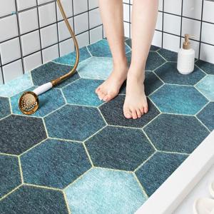 Wholesale Waterproof Printed Coil Loop Bathroom Anti Slip Floor Mat 50CM*80CM For Tile Shower from china suppliers