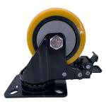 3 Inch Double Brake Industrial Plate Caster Wheels