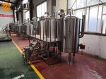 SS304 Direct Fire Heated 2 Vessel Brewhouse Equipped With Hot Water Tank