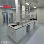 Grey White Lab Furniture With Shelves Base Cabinet in Steel for Lab Organization