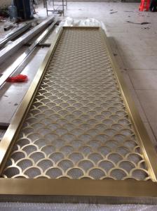 Wholesale Gold Stainless Steel Carved/ Engraved Mashrabiyia Panels Stair For Railing/Balustrade/Balcony from china suppliers