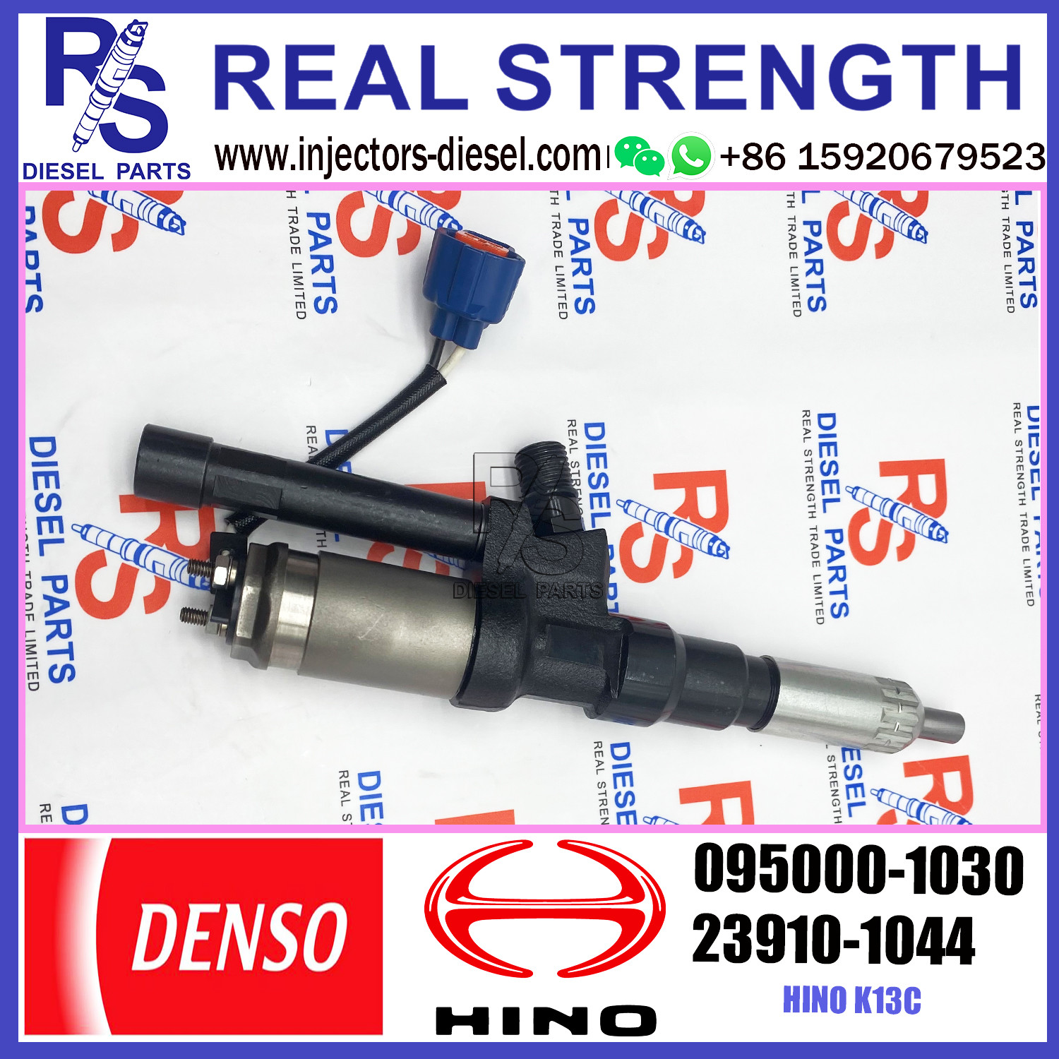 Diesel inyectores 095000-1030 Common Rail Injector 095000-1030 23910-1044 For HINO K13C Injector Assembly